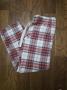 Abercrombie & Fitch Men’s L Red Flannel Pants Button Fly Pockets THICK & HEAVY - Picture 1 of 6