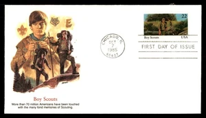 Mayfairstamps US FDC 1985 Boy Scouts Hiking First Day Cover aau_09579 - Picture 1 of 2