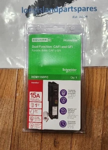 Square D HOM115DFC 15amp Circuit Breaker - Picture 1 of 1