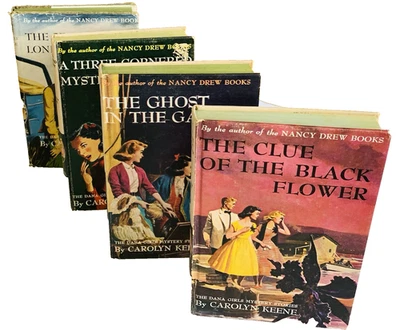 4 Dana Girls Lonetree Cottage Ghost in Gallery 3 Cornered Mystery Black Flower - Image 1 of 4