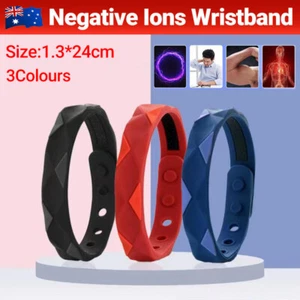 Silicone Sports Wristband RedUp Far Infrared Negative Ion Anti-Static Bracelet - Picture 1 of 20