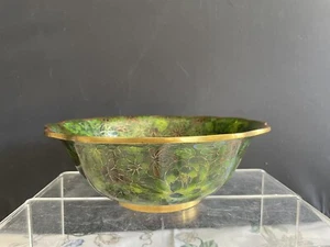 Vintage Chinese Cloisonné Enamel Bowl With Thousands Floral Motif 9” Bowl - Picture 1 of 9