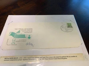 Menachem Begin Unterzeichnet Abdeckung Prime Minister Von Israel - Picture 1 of 2