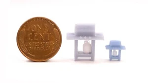 USA Made N Scale Grill and Propane Tank - Unpainted 1601864 - Picture 1 of 4