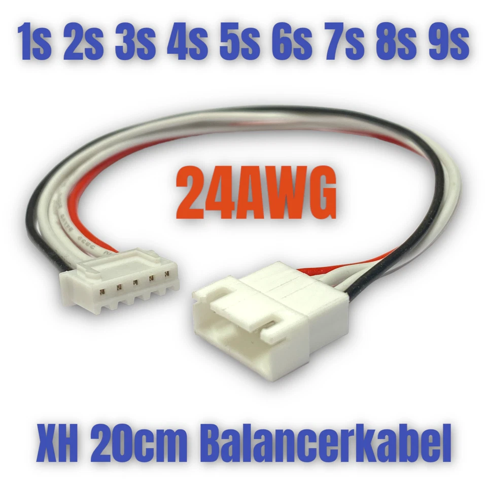 ✅ XH Balancerkabel 1s 2s 3s 4s 5s 6s Lipo Akku 20cm Verlängerung Stecker Buchse - Bild 1 von 4