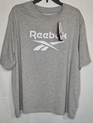 Camiseta de mujer Reebok con logotipo manga corta gris jaspeado talla grande 3X Foto 1 de 4