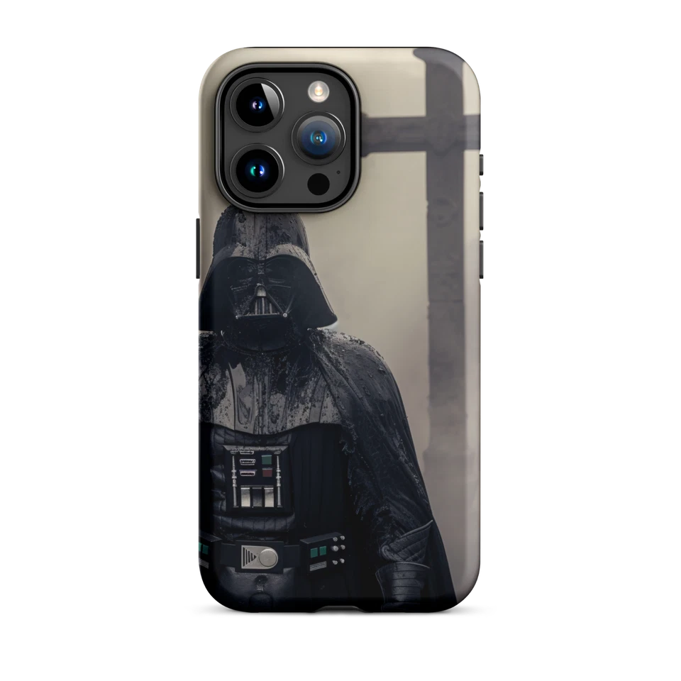 Darth Vader in Front of a Cross Tough Phone Case - Image 1 of 1