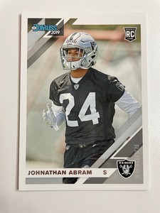 Johnathan Abram ROOKIE 2019 Panini Donruss Football #261 Oakland Raiders LV RC