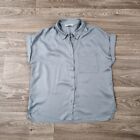 Ladies Dusty Blue Summer Shirt Blouse size 8 10 Next Day Post