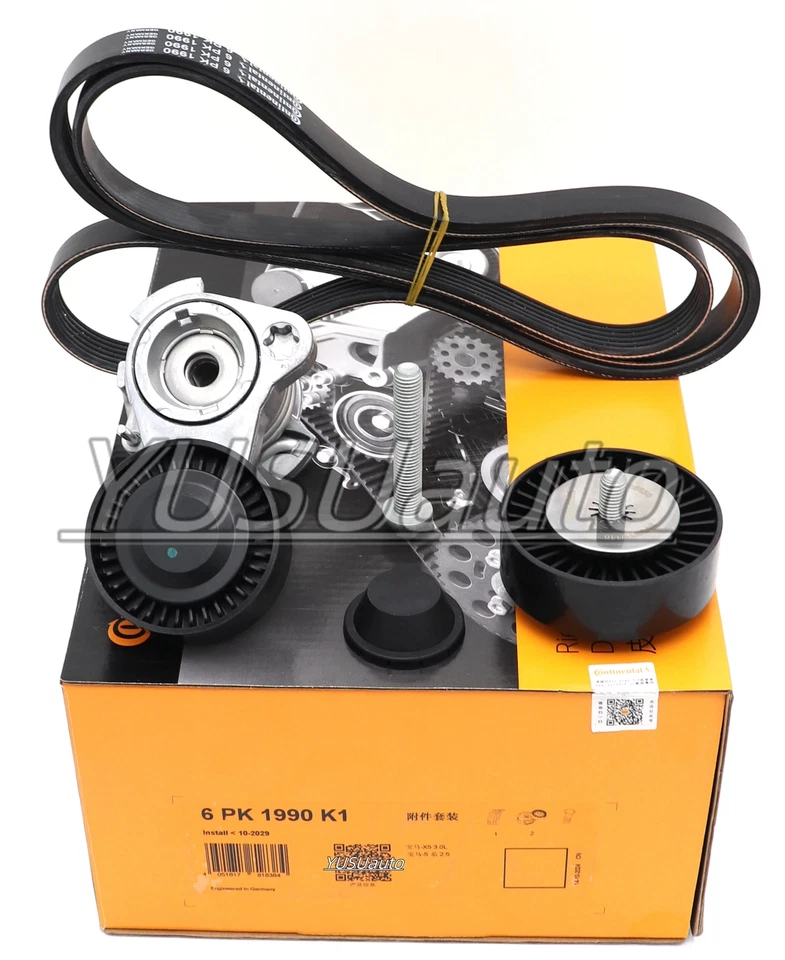 11288624196 Kit de polea tensora de correa OEM CON para BMW Z4 X5 X3 530xi 525i 330xi Foto 1 de 4