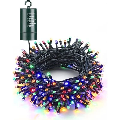 Multi Color Christmas Lights 66ft 200 LED Battery String Lights - Image 1 of 4