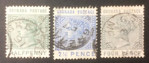 GRENADA 1883 CROWN CA 3 USED VALUES Cover