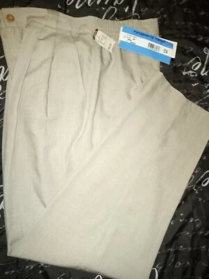 Pantalones de vestir Fundamental Things beige longitud corta talla 12 50 % poliéster 50 % rayón Foto 1 de 4