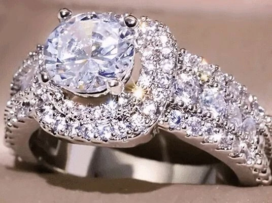 ANELLO ALTA CLASSE DONNA PLACCATO ARGENTO CON ZIRCONE LUCENTI DIAMETRO INTERNO 7 - Immagine 1 di 1