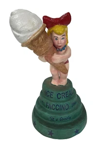 Vintage Faccino Ice Cream Advertising Figurine Vintage 31.5cm It's Lovely - Picture 1 of 20