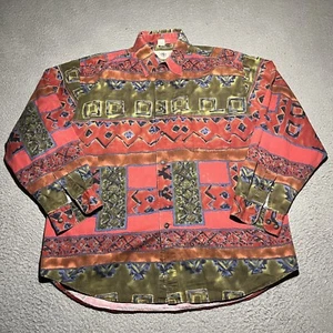 Territory Ahead Shirt Mens XL Western Aztec Long Sleeve Button Up Colorful - Picture 1 of 9