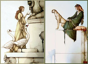 Michael Parkes PERSEPOLIS + THE RIDDLE: Unframed & SOLD OUT, 1 Owner, Save $2100 - Picture 1 of 12