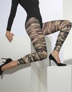 Ladies Footless Army Camouflage Tights - Picture 1 of 1