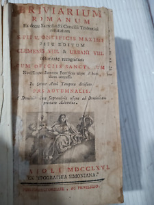 Breviarium Romanum ex decreto sacrosanti concilii tridenti 1766