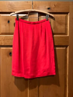 Nunca usado Hugo Buscati Colección Falda Roja Talla 4 100% Seda Foto 1 de 3