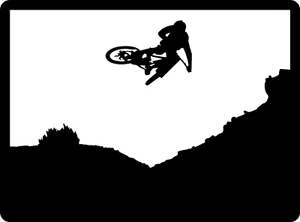 Sideways Style Decal Sticker for DH downhill Mountain Bike truck or car windows - Picture 1 of 4
