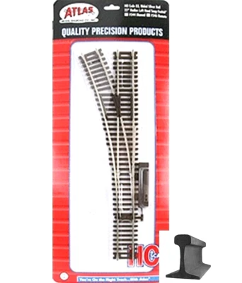 Atlas HO Scale ~ Code 83 ~ 22" Left Hand ~ Snap-Switch Turnout Track ~ 546 - Image 1 of 2