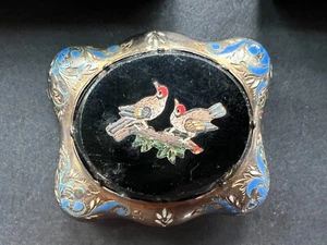 Antique Lovis Corinth Family Heirloom - Victorian Micro Mosaic Bird Brooch 1880s - Picture 1 of 9