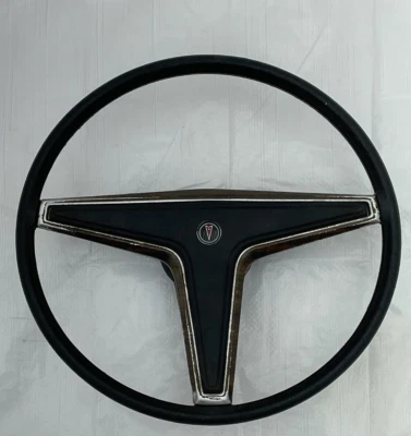 1978 Pontiac Steering Wheel Woodgrain Trim Emblem Three Spoke Column Cover - Image 1 of 4