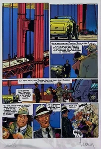 Francq - Ex-libris "bleu" numéroté signé - Largo Winch T11 - Folle Image - Imagen 1 de 1