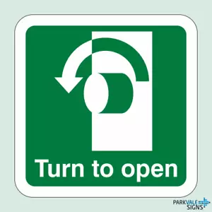 Turn To Open Sign (Anti-Clockwise) - Picture 1 of 1