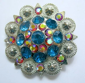 Concho Concha 38 mm Kristall Steine Rhinestone Western zum Schrauben 308 - Bild 1 von 1