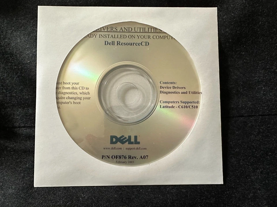 Dell Latitude C610 C510 XP Drivers CD DVD Disc - Image 1 of 1