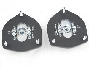 Camber Plates for Mini Cooper R56 One Cooper S - ADJUSTABLE -  BLACK