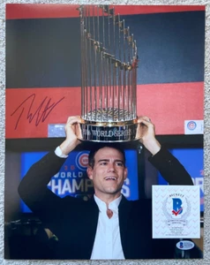 THEO EPSTEIN SIGNED 11X14 PHOTO CHICAGO CUBS GM 2016 WORLD SERIES CHAMPIONS BAS - Picture 1 of 1
