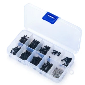 Kit de caja de 206 piezas de tornillos de metal de acero tuercas pasadores apto para 1/18 Traxxas TRX4M - Imagen 1 de 7