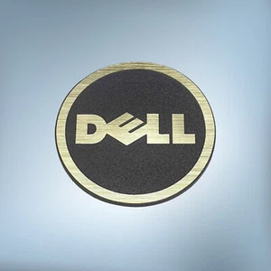 DELL 45x45mm Odznaka Brushed Emblemat Logo Naklejka Naklejka Plate Naklejka Naklejka 4 - Zdjęcie 1 z 2