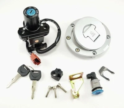 Juego de llaves de bloqueo de asiento con tapa de gas combustible interruptor de encendido para Honda CBR600RR 1000RR 2008-14 Foto 1 de 4
