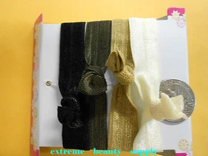 knot tug pink blue  Elastic bracelet PONY TAIL HOLDERS Scrunchies hair ties band - Picture 1 of 12