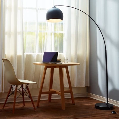 Teamson Home Arquer 66.93" Arc Floor Lamp with Faux Marble Base - Image 1 of 4