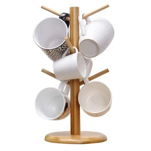 Mug Holder Tree, Coffee Cup Holder with 6 Hooks (Yellow) - Picture 1 of 7