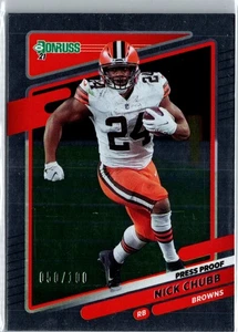 Panini Nick Chubb 2021 plata prensa prueba 50/100 #196 - Imagen 1 de 2