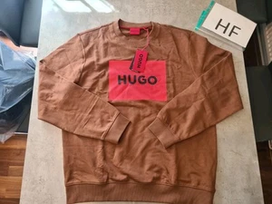 hugo boss Duragol box logo sweatshirt in rust - Picture 1 of 4