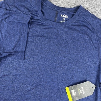 Camisa REI Co-op Balance Crew Para Hombres XL Azul Baya Negra Secado Rápido Reflectante Nueva Foto 1 de 4