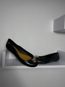 Vivienne Westwood Melissa Space Love V Black Womens Ballet Shoes "Bee" Size 39 - Picture 1 of 11