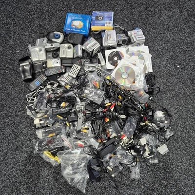 Assorted Cameras And Wires For Digital Cameras Joblot 16KG Untested - Image 1 of 4