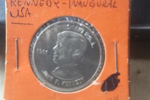 JOHN F KENNEDY MEDAL - INAUGURAL - NICKEL 28 MM  - Picture 1 of 2