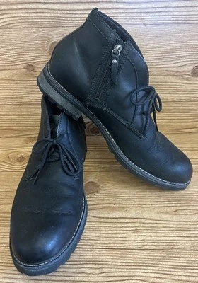 Botas al tobillo Mark Nason para hombre talla 10,5 zapatos con cordones de cuero negro con cremallera Foto 1 de 4