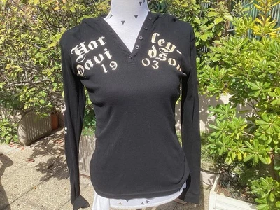 Harley Davidson Pull Sweet Avec Capuche Noir Taille  S  femme - Photo 1/4