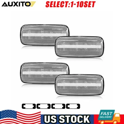 Luz de señalización lateral LED roja ámbar transparente para Dodge Ram 2500 3500 10-18 doble 4-20X Foto 1 de 4