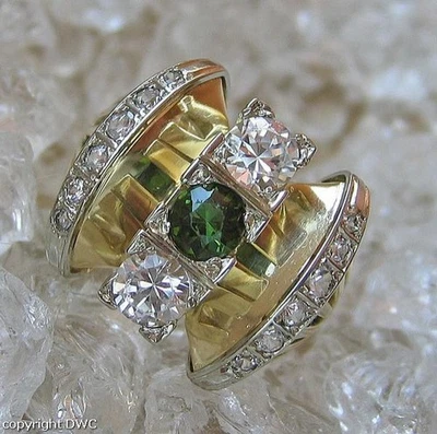 Ring mit Turmalin Kristall in 14 Kt. 585 er Gold Turmalinen 55 Edel! - Bild 1 von 4